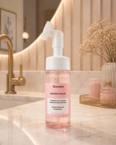 Espuma Facial com Escova Massageadora Esfoliante