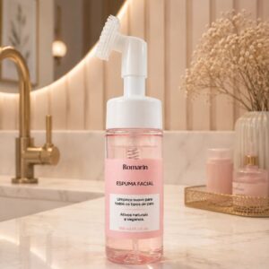 Espuma Facial com Escova Massageadora Esfoliante
